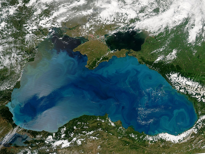 Черное море. Вид сверху.
