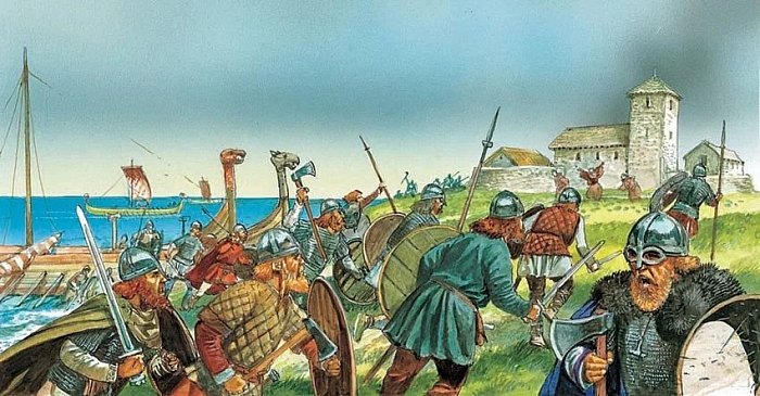 Нападение викингов на монастырь